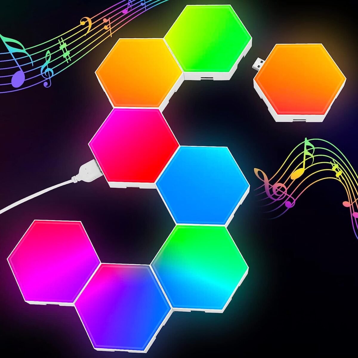 Hexagon Lights Gaming x8 Pack RGB morocco