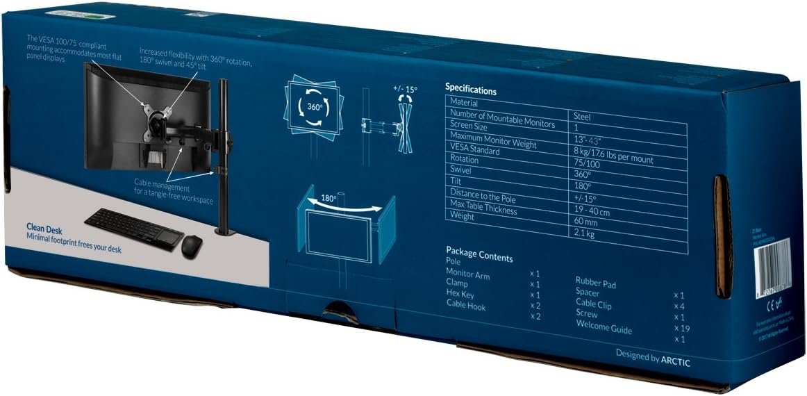 ARCTIC Z1 Single Monitor-Arm morocco